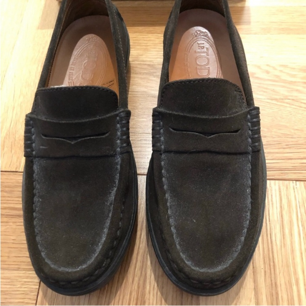 Tod’s Suede Leather Driving Loafers Brown Women’s EU 35, US 5